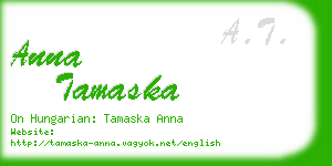 anna tamaska business card